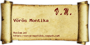 Vörös Montika névjegykártya